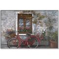 Picture of Red Bike _GroupedProduct_Rectangle_Landscape_Canvas_Framed_
