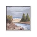 Picture of Small Lake in the Desert _GroupedProduct_Square_Canvas_Framed_