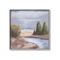 Picture of Small Lake in the Desert _GroupedProduct_Square_Canvas_Framed_