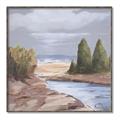 Picture of Small Lake in the Desert _GroupedProduct_Square_Canvas_Framed_