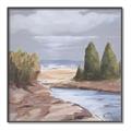 Picture of Small Lake in the Desert _GroupedProduct_Square_Canvas_Framed_