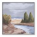 Picture of Small Lake in the Desert _GroupedProduct_Square_Canvas_Framed_