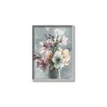 Picture of Coloured flower in pot I _GroupedProduct_Rectangle_Portrait_Canvas_Framed_