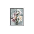 Picture of Coloured flower in pot I _GroupedProduct_Rectangle_Portrait_Canvas_Framed_