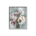 Picture of Coloured flower in pot I _GroupedProduct_Rectangle_Portrait_Canvas_Framed_