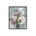 Picture of Coloured flower in pot I _GroupedProduct_Rectangle_Portrait_Canvas_Framed_