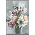 Picture of Coloured flower in pot I _GroupedProduct_Rectangle_Portrait_Canvas_Framed_