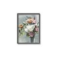 Picture of Coloured flower in pot II _GroupedProduct_Rectangle_Portrait_Canvas_Framed_