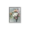 Picture of Coloured flower in pot II _GroupedProduct_Rectangle_Portrait_Canvas_Framed_