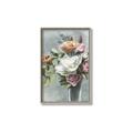 Picture of Coloured flower in pot II _GroupedProduct_Rectangle_Portrait_Canvas_Framed_