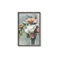 Picture of Coloured flower in pot II _GroupedProduct_Rectangle_Portrait_Canvas_Framed_