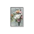 Picture of Coloured flower in pot II _GroupedProduct_Rectangle_Portrait_Canvas_Framed_