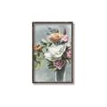 Picture of Coloured flower in pot II _GroupedProduct_Rectangle_Portrait_Canvas_Framed_