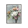 Picture of Coloured flower in pot II _GroupedProduct_Rectangle_Portrait_Canvas_Framed_