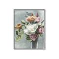 Picture of Coloured flower in pot II _GroupedProduct_Rectangle_Portrait_Canvas_Framed_