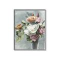 Picture of Coloured flower in pot II _GroupedProduct_Rectangle_Portrait_Canvas_Framed_
