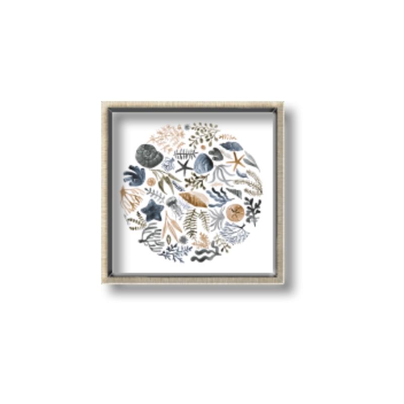 Picture of Coral circle II _GroupedProduct_Square_Canvas_Framed_