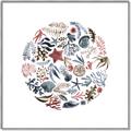 Picture of Coral circle I _GroupedProduct_Square_Canvas_Framed_