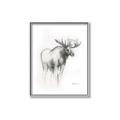Picture of Moose Charcoal _GroupedProduct_Rectangle_Portrait_Canvas_Framed_