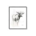 Picture of Moose Charcoal _GroupedProduct_Rectangle_Portrait_Canvas_Framed_