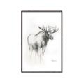 Picture of Moose Charcoal _GroupedProduct_Rectangle_Portrait_Canvas_Framed_