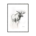Picture of Moose Charcoal _GroupedProduct_Rectangle_Portrait_Canvas_Framed_