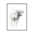 Picture of Moose Charcoal _GroupedProduct_Rectangle_Portrait_Canvas_Framed_