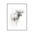 Picture of Moose Charcoal _GroupedProduct_Rectangle_Portrait_Canvas_Framed_