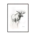 Picture of Moose Charcoal _GroupedProduct_Rectangle_Portrait_Canvas_Framed_