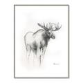 Picture of Moose Charcoal _GroupedProduct_Rectangle_Portrait_Canvas_Framed_