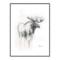Picture of Moose Charcoal _GroupedProduct_Rectangle_Portrait_Canvas_Framed_