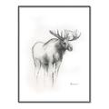 Picture of Moose Charcoal _GroupedProduct_Rectangle_Portrait_Canvas_Framed_