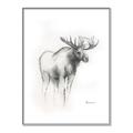 Picture of Moose Charcoal _GroupedProduct_Rectangle_Portrait_Canvas_Framed_