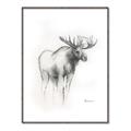 Picture of Moose Charcoal _GroupedProduct_Rectangle_Portrait_Canvas_Framed_