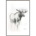 Picture of Moose Charcoal _GroupedProduct_Rectangle_Portrait_Canvas_Framed_