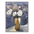 Picture of White Flower in Vase l _GroupedProduct_Rectangle_Portrait_Canvas_Framed_