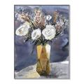 Picture of White Flower in Vase l _GroupedProduct_Rectangle_Portrait_Canvas_Framed_