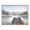 Picture of River After the Snowfall _GroupedProduct_Rectangle_Landscape_Canvas_Framed_