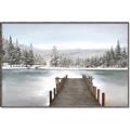 Picture of River After the Snowfall _GroupedProduct_Rectangle_Landscape_Canvas_Framed_