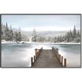 Picture of River After the Snowfall _GroupedProduct_Rectangle_Landscape_Canvas_Framed_