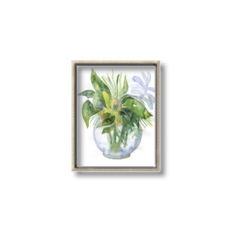 Picture of Green Vase I  _GroupedProduct_Rectangle_Portrait_Canvas_Framed_