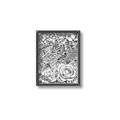 Picture of Detailed Floral Sketch _GroupedProduct_Rectangle_Portrait_Canvas_Framed_