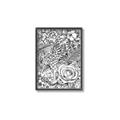 Picture of Detailed Floral Sketch _GroupedProduct_Rectangle_Portrait_Canvas_Framed_