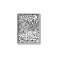 Picture of Detailed Floral Sketch _GroupedProduct_Rectangle_Portrait_Canvas_Framed_