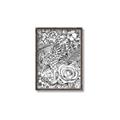 Picture of Detailed Floral Sketch _GroupedProduct_Rectangle_Portrait_Canvas_Framed_