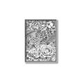 Picture of Detailed Floral Sketch _GroupedProduct_Rectangle_Portrait_Canvas_Framed_