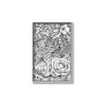 Picture of Detailed Floral Sketch _GroupedProduct_Rectangle_Portrait_Canvas_Framed_