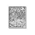 Picture of Detailed Floral Sketch _GroupedProduct_Rectangle_Portrait_Canvas_Framed_
