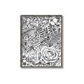Picture of Detailed Floral Sketch _GroupedProduct_Rectangle_Portrait_Canvas_Framed_