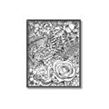 Picture of Detailed Floral Sketch _GroupedProduct_Rectangle_Portrait_Canvas_Framed_